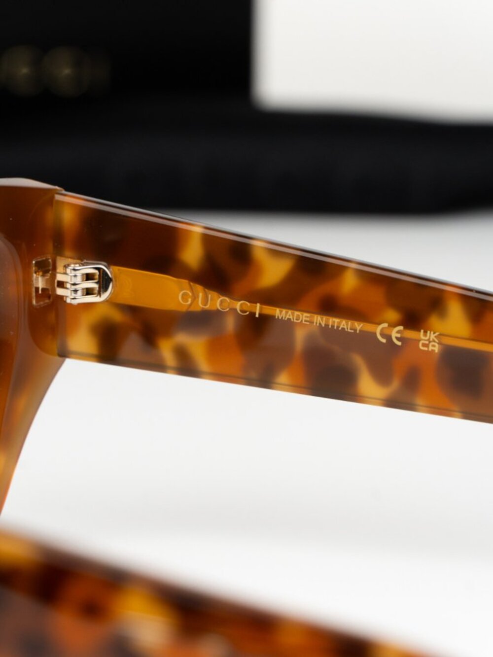 Gucci Women Eyeglasses Havana Demo Square GG2042O 004 NEW AUTHENTIC - Picture 6 of 7